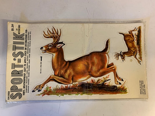 Vintage Deer Sport - Stik Meyercord Vinyl Stickers Decals Buck NOS