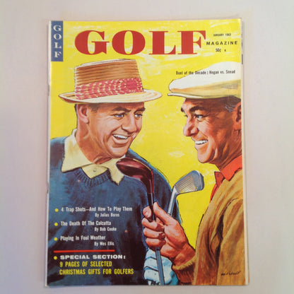 Vintage January 1962 GOLF Magazine Duel of the Decade: Hogan Vs. Snead Plus Christmas Gifts for Golfers