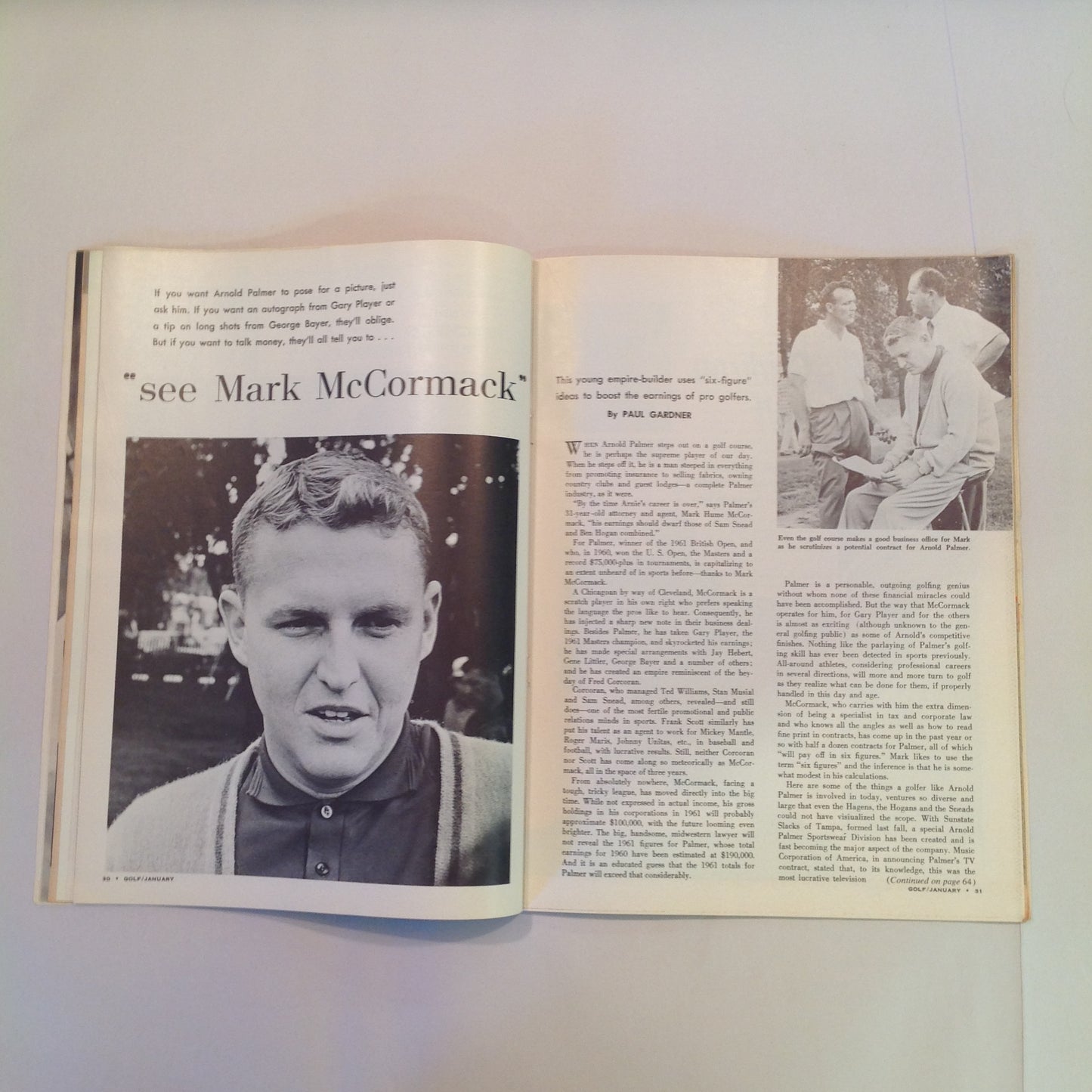Vintage January 1962 GOLF Magazine Duel of the Decade: Hogan Vs. Snead Plus Christmas Gifts for Golfers