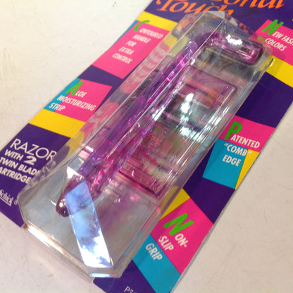 Vintage 1990 NOS Schick Personal Touch Razor System Purple Women's 2 Cartridges