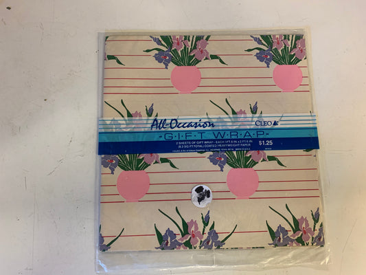 Vintage NOS Cleo All Occasion Gift Wrap Package