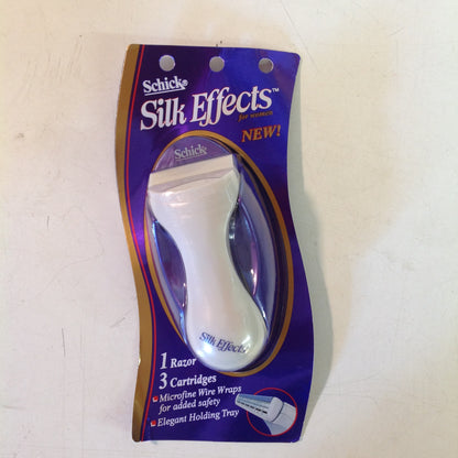 Vintage 1994 NOS SCHICK Silk Effects Razor System Women's 3 Cartridges Microfine