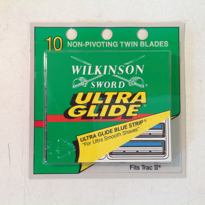 Vintage 1980's NOS Wilkinson Sword ULTRA GLIDE 10 Non-Pivoting Twin Blades Pack