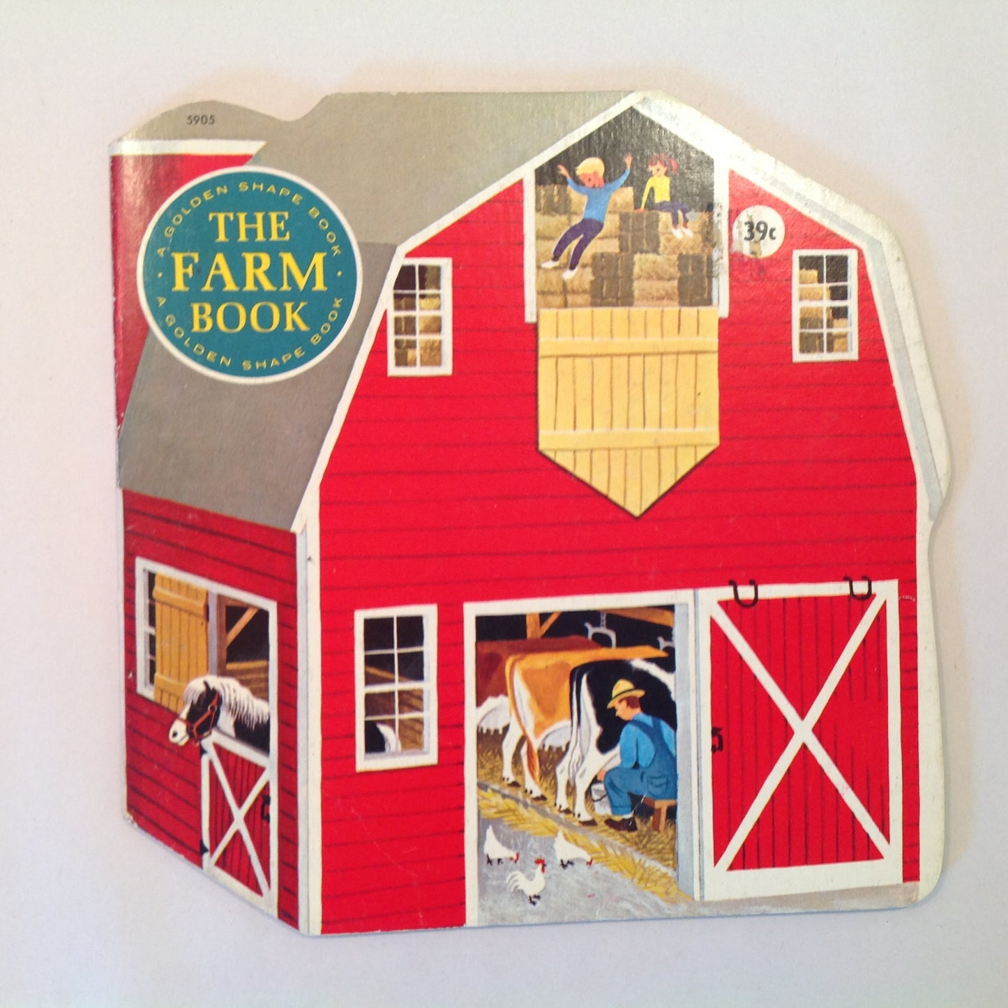 Vintage 1975 Children's Paperback Golden Shape Book The Farm Book
