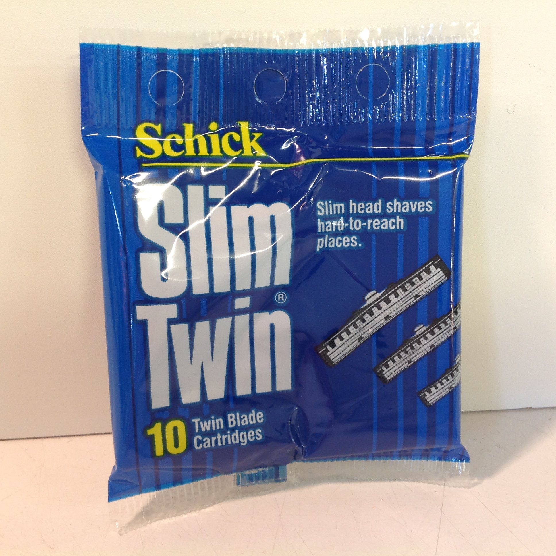 Vintage 1989 NOS SCHICK Slim Twin 10 Twin Blades Cartridges Pack Unopened Unused