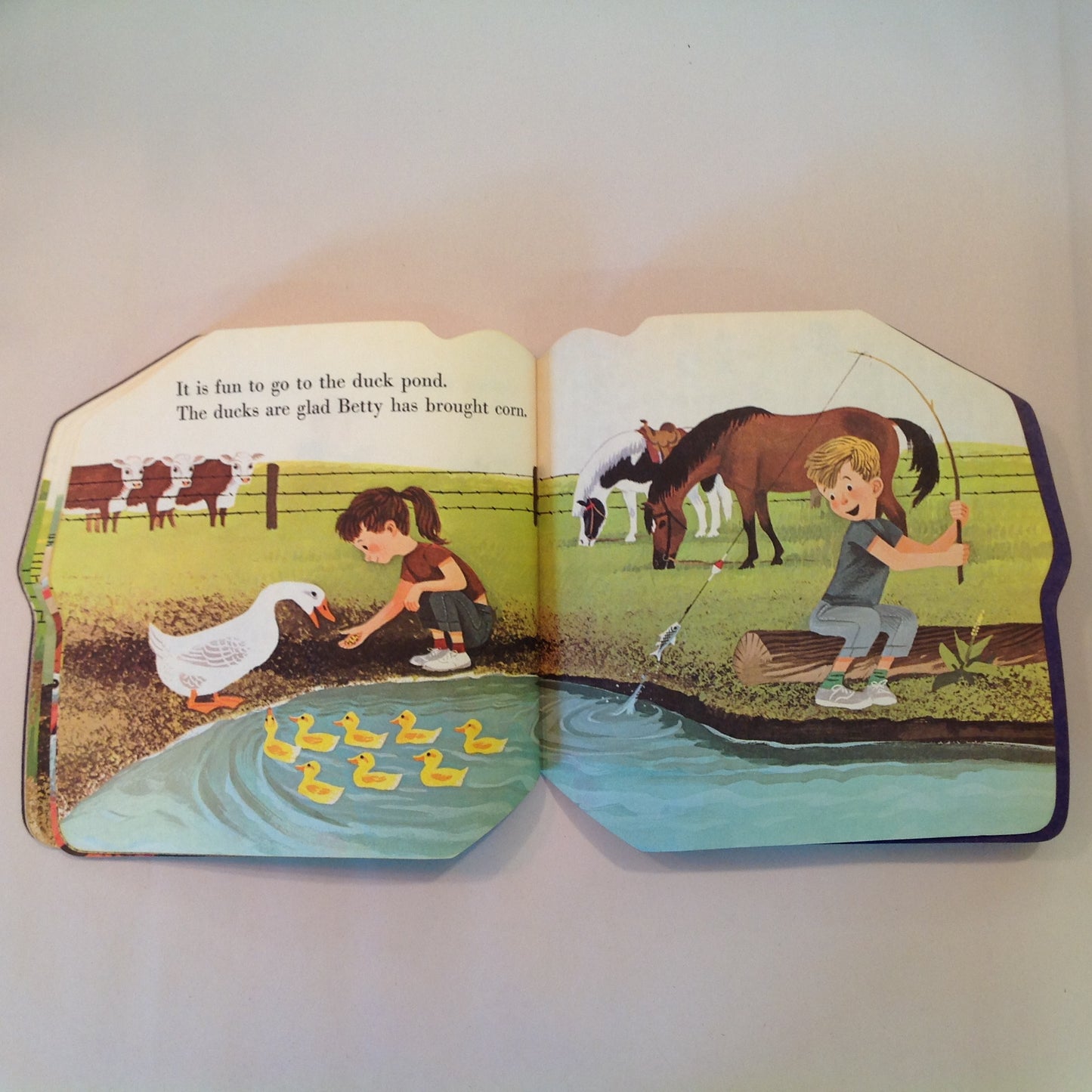 Vintage 1975 Children's Paperback Golden Shape Book The Farm Book