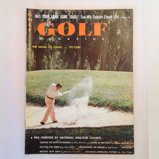 Vintage September 1959 GOLF Magazine 6 Pro Pointers National Amateur Champs