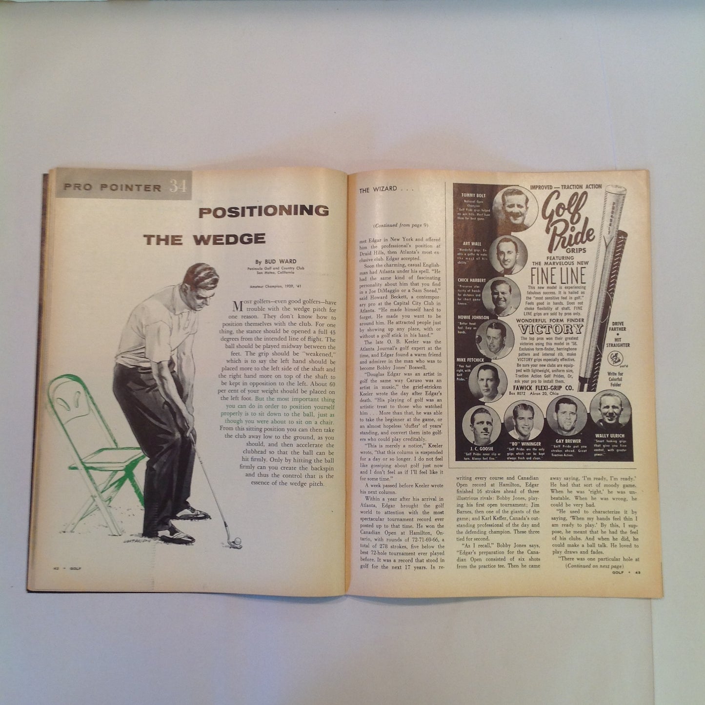 Vintage September 1959 GOLF Magazine 6 Pro Pointers National Amateur Champs