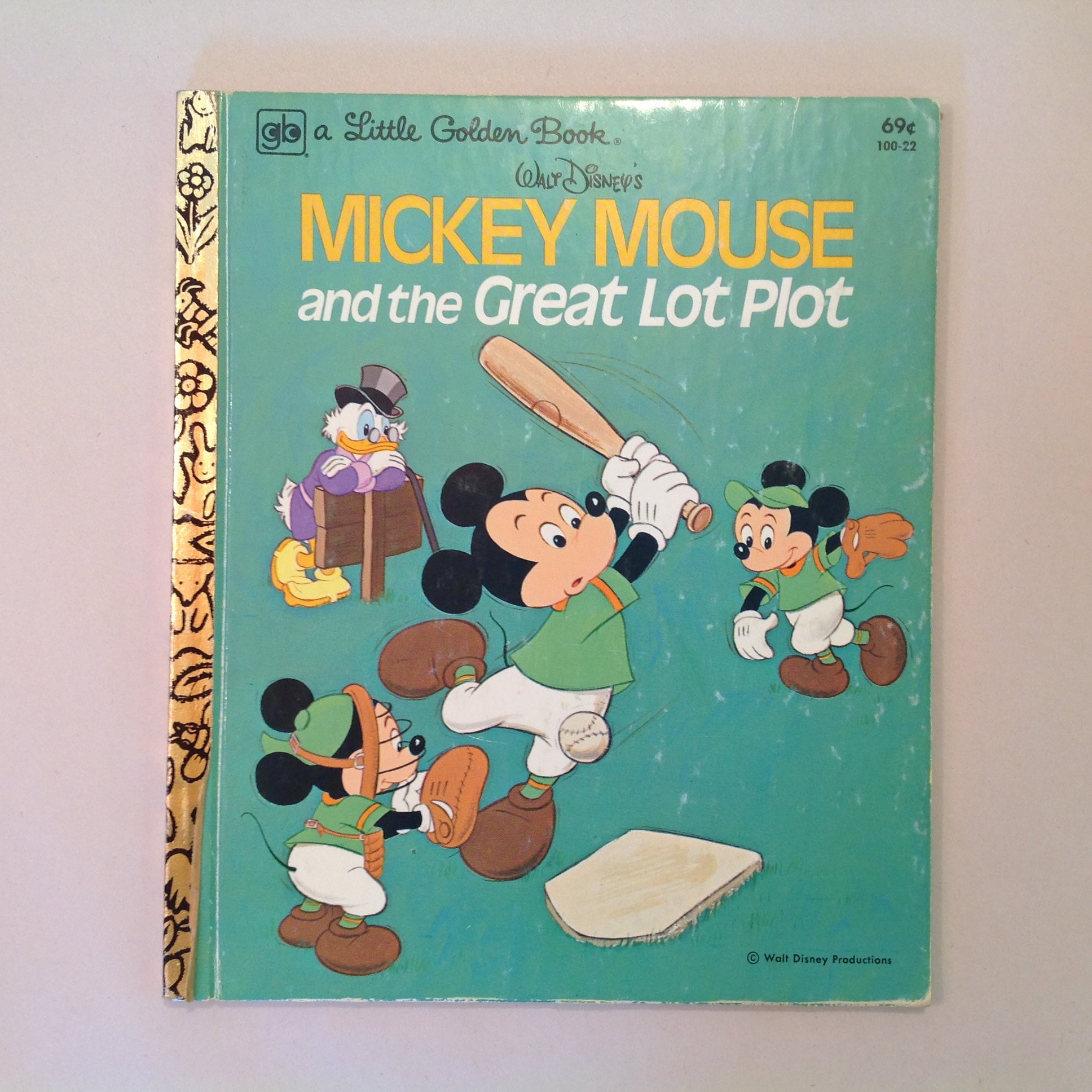 Vintage 1980 Children's Hardcover Picture Book Walt Disney's Mickey Mouse and the Great Lot Plot Little Golden Books