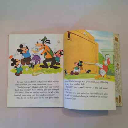 Vintage 1980 Children's Hardcover Picture Book Walt Disney's Mickey Mouse and the Great Lot Plot Little Golden Books