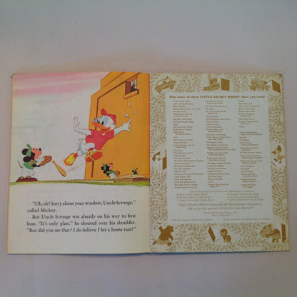 Vintage 1980 Children's Hardcover Picture Book Walt Disney's Mickey Mouse and the Great Lot Plot Little Golden Books