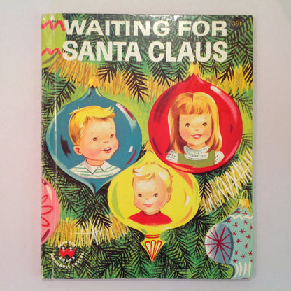 Vintage 1952 Children's Hardcover Picture Book Waiting For Santa Claus Marcia Martin Alison Cummings Wonder Books