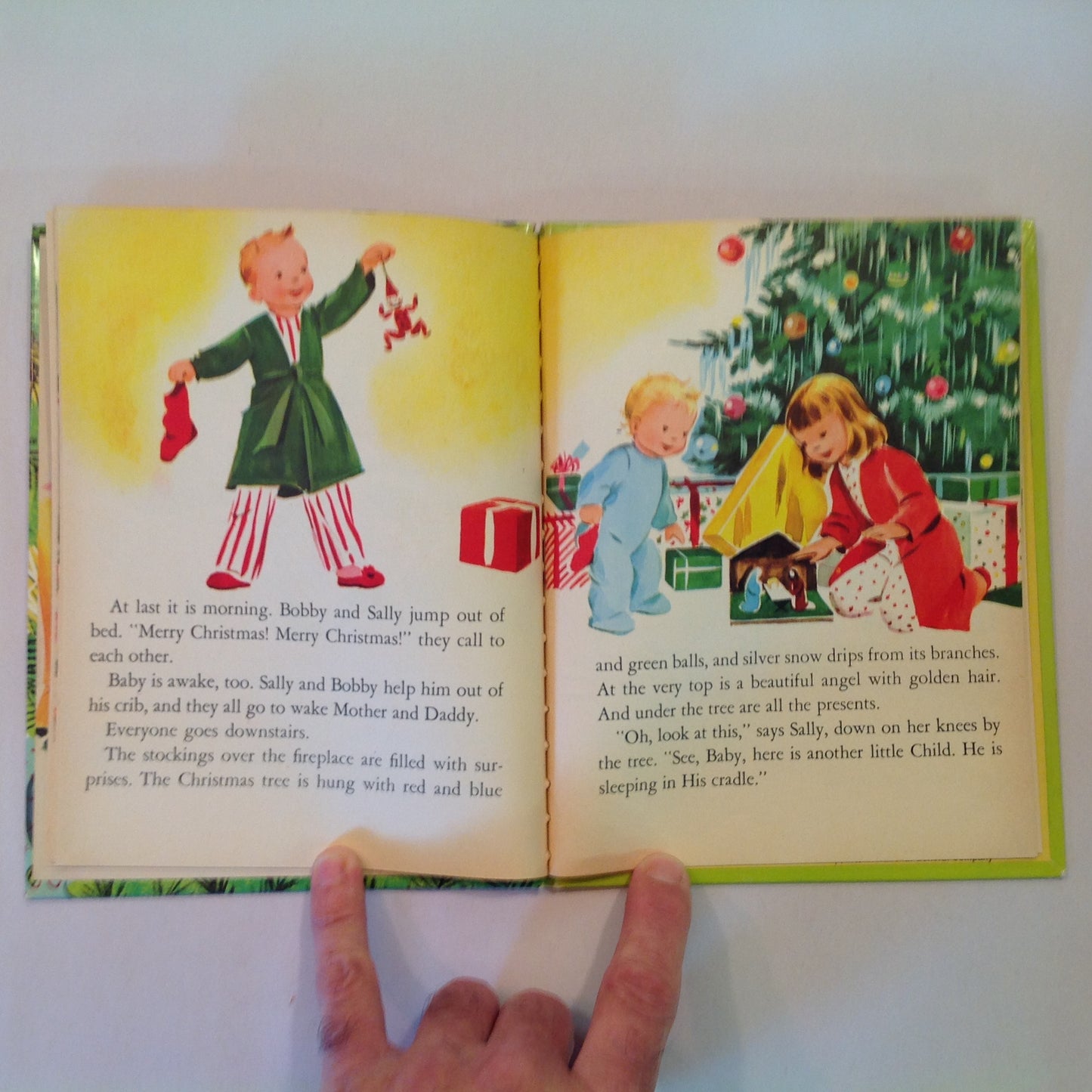 Vintage 1952 Children's Hardcover Picture Book Waiting For Santa Claus Marcia Martin Alison Cummings Wonder Books