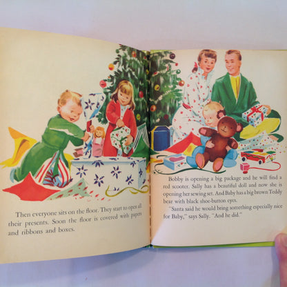 Vintage 1952 Children's Hardcover Picture Book Waiting For Santa Claus Marcia Martin Alison Cummings Wonder Books