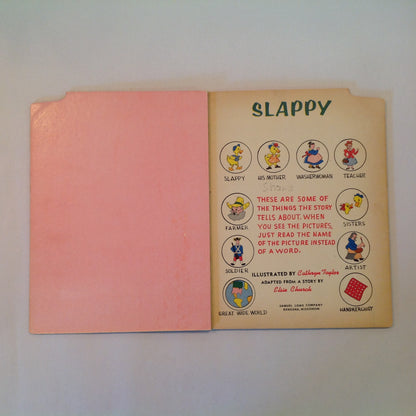 Vintage 1955 Children's Hardcover Picture Book Slappy: The Story of a Little Duck Cathryn Taylor Elsie Church Bonnie Books