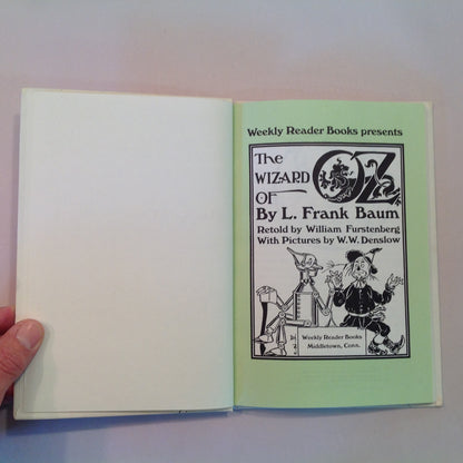 Vintage 1984 Children's Hardcover the Wizard of Oz L. Frank Baum William Furstenberg W W Denslow Weekly Reader Children's Book Club