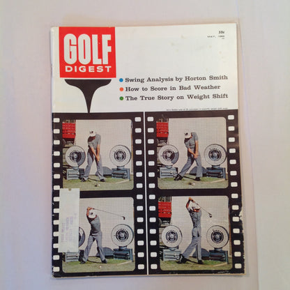 Vintage May 1962 GOLF DIGEST Magazine Horton Smith Swing Analysis Bad Weather Weight Shift