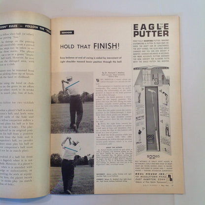 Vintage May 1962 GOLF DIGEST Magazine Horton Smith Swing Analysis Bad Weather Weight Shift