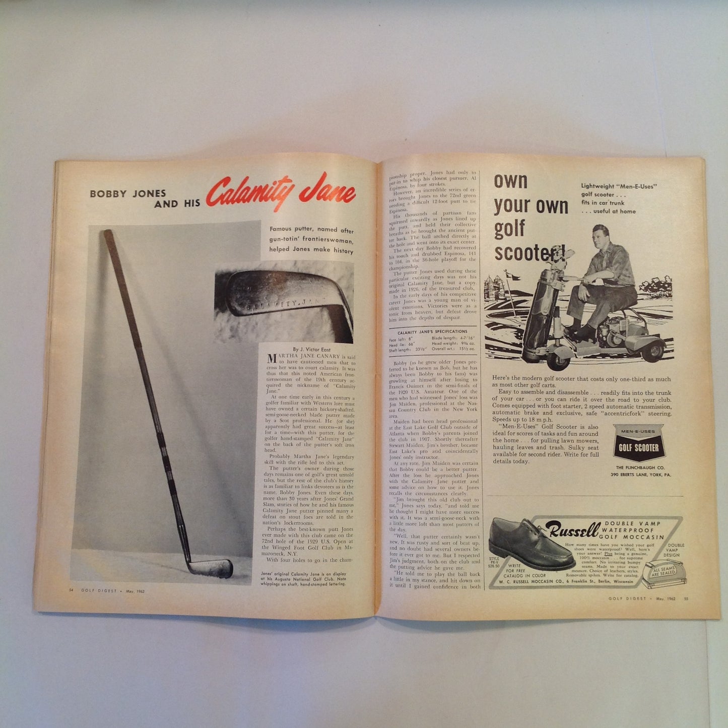 Vintage May 1962 GOLF DIGEST Magazine Horton Smith Swing Analysis Bad Weather Weight Shift