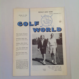 Vintage October 12 1962 GOLF WORLD Weekly Golf News Vol 16 No 20