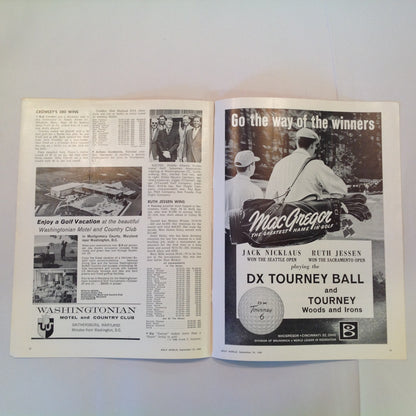 Vintage September 21 1962 GOLF WORLD Weekly Golf News Vol 16 No 17