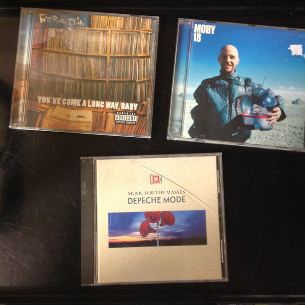 3 Disc SET BARGAIN CDs Moby 18 Fatboy Slim You've Come A Long Way Baby Depeche Mode Music for the Masses Electronic