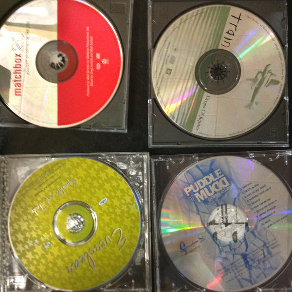4 Disc SET BARGAIN CDs Train Drops of Jupiter Puddle Of Mudd Come Clean Matchbox 20 Yourself or Someone Like You Everclear Sparkle and Fade 2000's 90's Rock Alternative Catchy Radio Singles