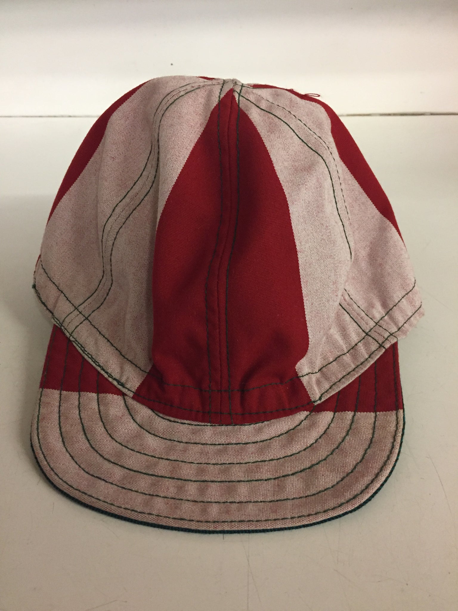 Vintage Red & White Landry's Cap Welder's Hat Retro