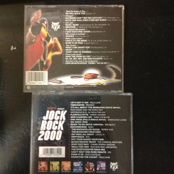 2 Disc SET BARGAIN CDs Jock Rock 2000 ESPN Vol. 1