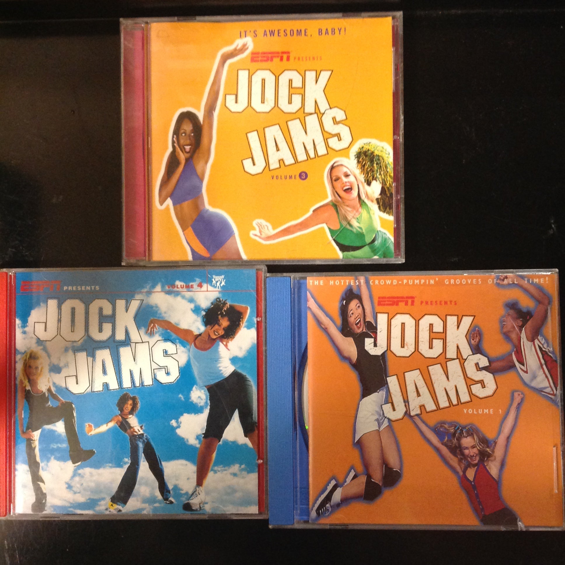 3 Disc SET BARGAIN CDs Jock Jams Cheerleading Music Vol. 1 3 & 4 Rock Half Time Football Basketball