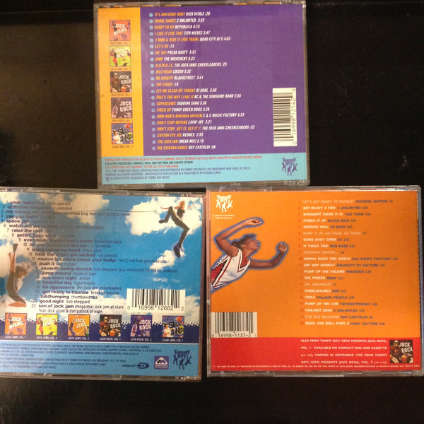 3 Disc SET BARGAIN CDs Jock Jams Cheerleading Music Vol. 1 3 & 4 Rock Half Time Football Basketball