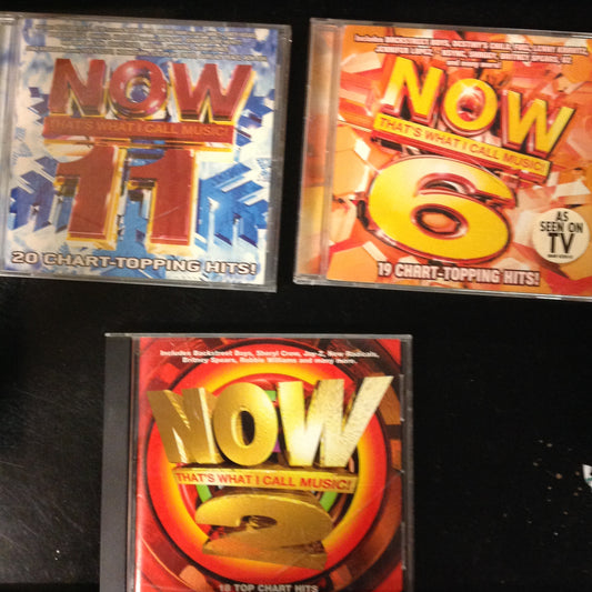 3 Disc SET BARGAIN CDs Pop Alternative Rock Hits Various Artists Compilation Now That's What I Call Music 2 6 11