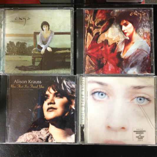 4 Disc SET BARGAIN CDs Pop Alternative Female Chick Woman Rock New Age Enya Fiona Apple Alison Krauss