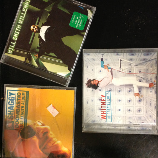 3 Disc SET BARGAIN CDs Pop Rap Hip Hop Soul R&B Whitney Houston Shaggy Will Smith