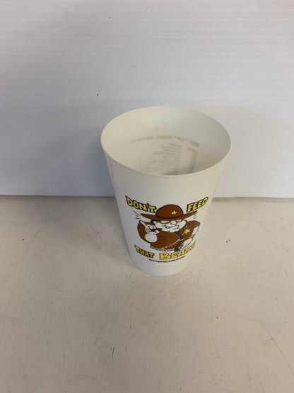 Vintage "Don't Feed That Bear" State Trooper Traffic Ticket with Radio Codes Plastic Drink Cup