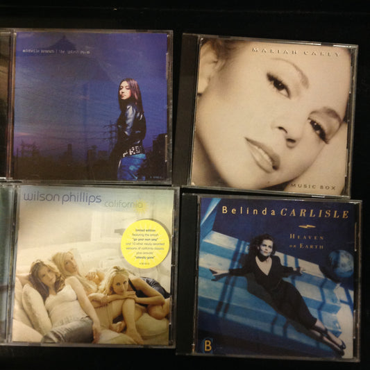 4 Disc SET BARGAIN CDs  Country Mariah Carey Michelle Branch Wilson Phillips Belinda Carlisle 80's 90's