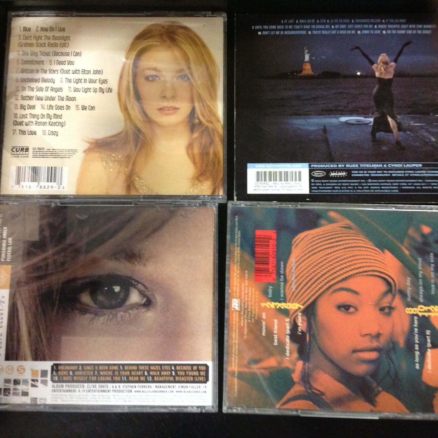 4 Disc SET BARGAIN CDs Female Vocalist Woman Chick Rock Pop Alternative Country Kelly Clarkston Brandy LeAnn Rimes Cyndi Lauper