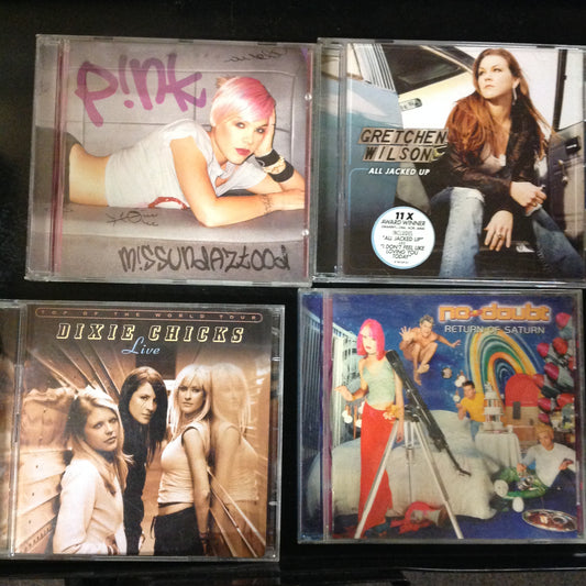 4 Disc SET BARGAIN CDs  Country Outlaw Gretchen Wilson Pink Dixie Chicks No Doubt Gwen Stefani