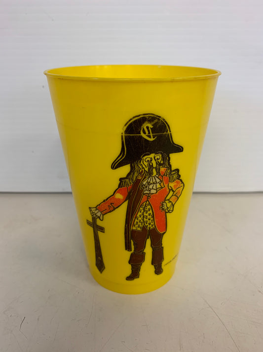 Vintage 1970's McDonald's Captain Crook Yellow Plastic Drink Cup