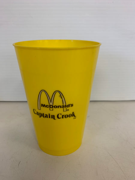 Vintage 1970's McDonald's Captain Crook Yellow Plastic Drink Cup