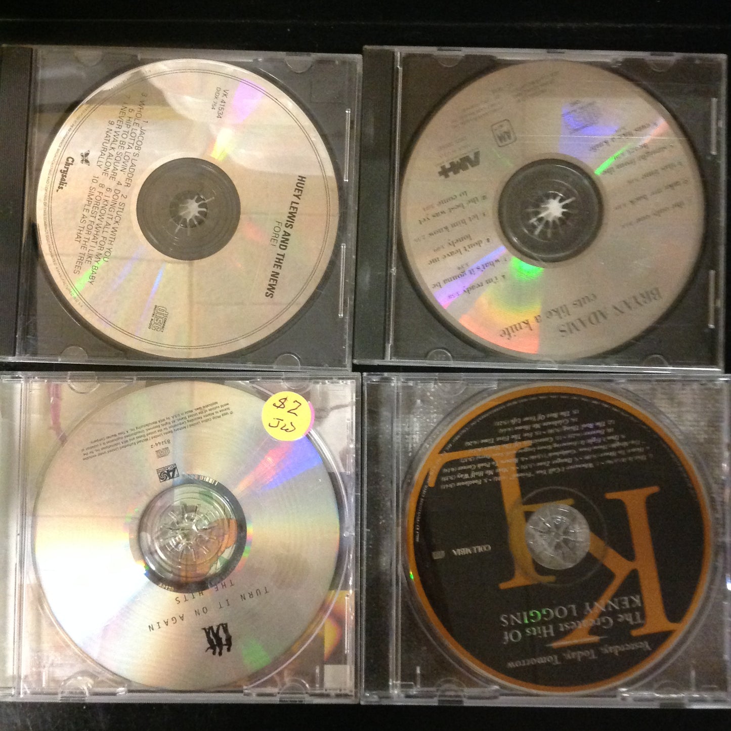 4 Disc SET BARGAIN CDs Pop Alternative Rock Classic Bryan Adams Genesis Huey Lewis The News Kenny Loggins