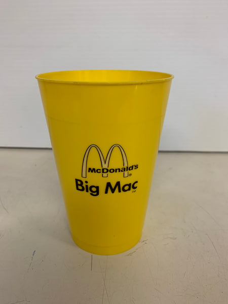 Vintage 1970's McDonald's Yellow Plastic Drink Cup Big Mac