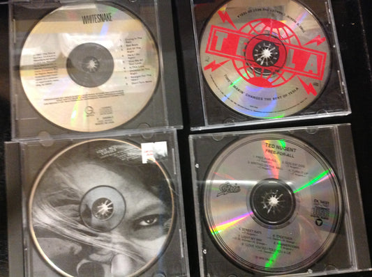 4 Disc SET BARGAIN CDs Rock Classic Glam Hair Vince Neil Ted Nugent Tesla Whitesnake