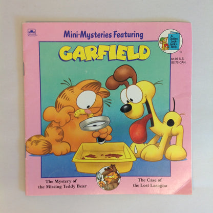 Vintage 1990 Children's Paperback Mini-Mysteries Featuring Garfield: Mystery of the Missing Teddy Bear and Case of the Lost Lasagna Jim Kraft Paws, Inc