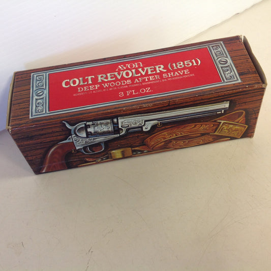 Vintage 1970's AVON Colt Revolver (1851) Deep Woods After Shave 3 Fl Oz Decanter