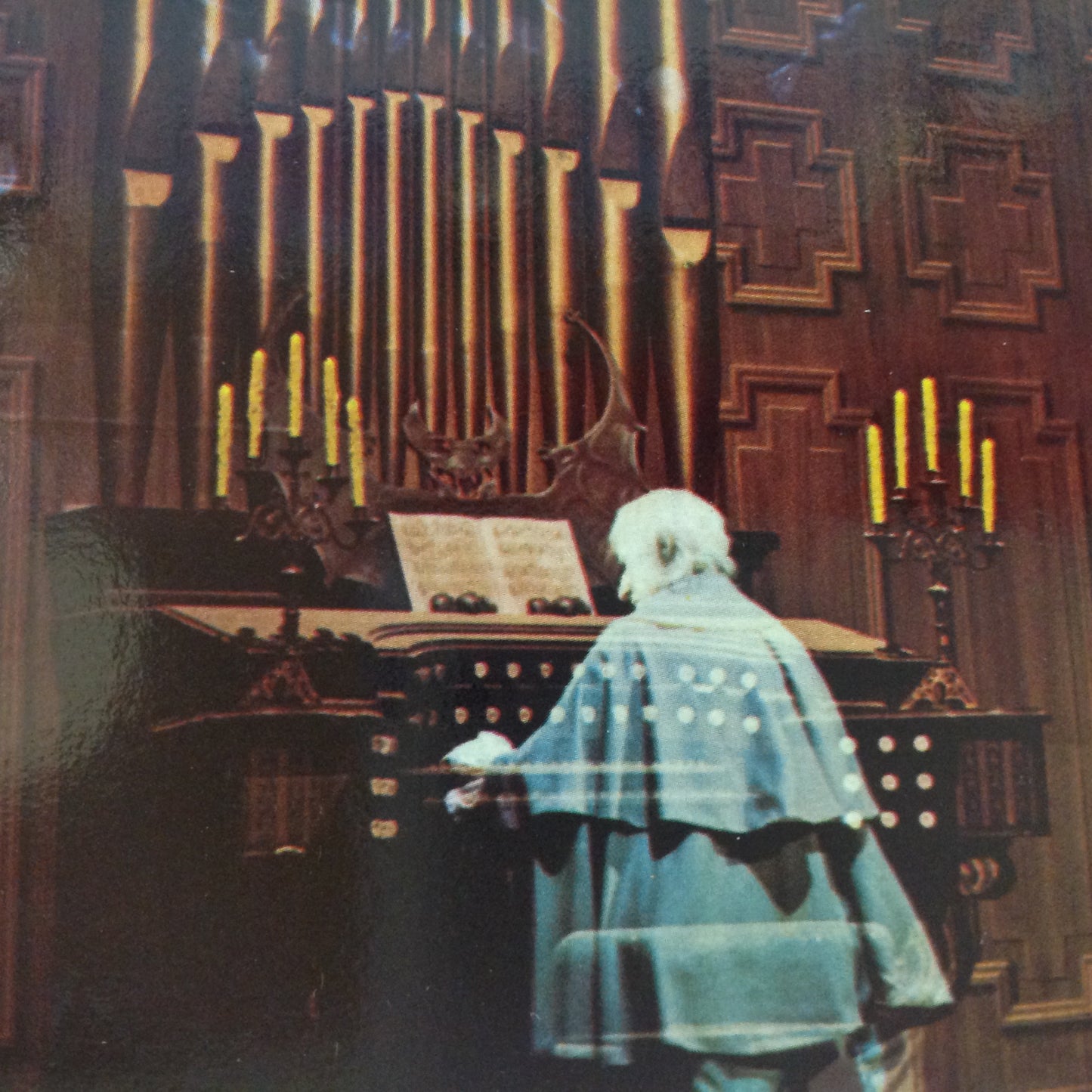 Vintage Walt Disney Productions Souvenir Color Postcard The Haunted Mansion Ghostly Organist Walt Disney World Florida