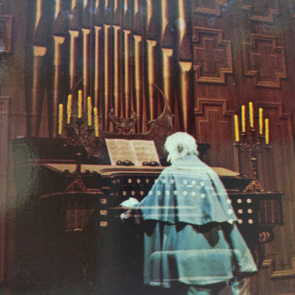 Vintage Walt Disney Productions Souvenir Color Postcard The Haunted Mansion Ghostly Organist Walt Disney World Florida