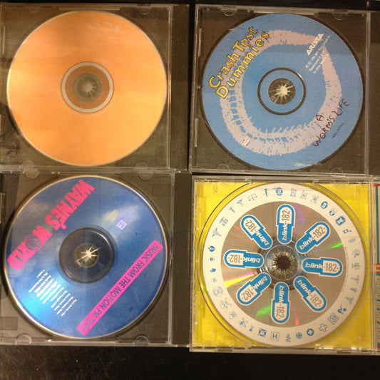 4 Disc SET BARGAIN CDs  Wayne's World Bloodhound Gang Crash Test Dummies Blink-182