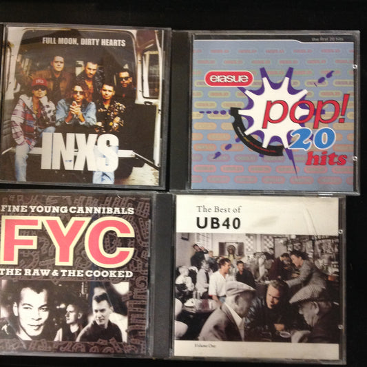 4 Disc SET BARGAIN CDs  UB40 INXS Fine Young Cannibals Erasure Pop!