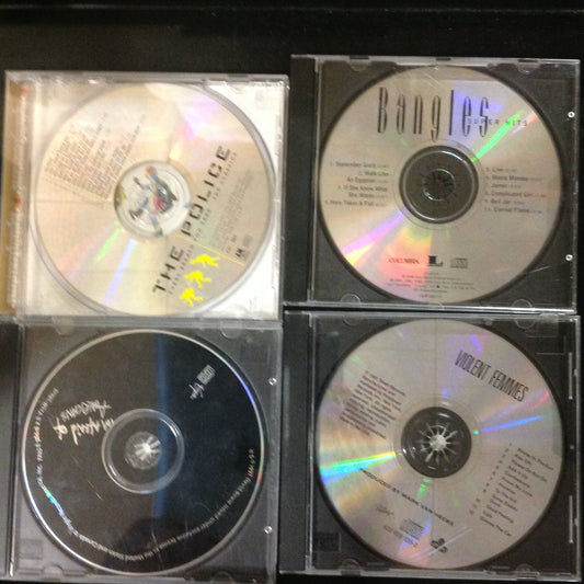 4 Disc SET BARGAIN CDs Classic Rock 80's Violent Femmes The Police Sting David Bowie Afraid of Americans Bangles Hits